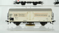Unbekannt H0 Konvolut gedeckte Güterwagen mit Bremserhaus "Löwenbräu", deckter Güterwagen "Reichelbräu", Kühlwagen mit Reinigungsvorrichtung DR/DB