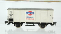 Piko H0 Konvolut Containertragewagen mit Container "Fussball", gedeckter Güterwagen "Tag der offenen Tür 2003 PIKO", Kühlwagen "Martini", Güterzugbegleitwagen DB/FS