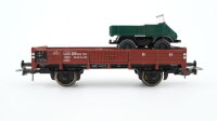 Roco H0 46998 Niederbordwagen (mit Ladung Unimog) DB