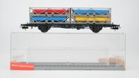 Röwa H0 2014 Tragwagen mit Flachtankcontainern DB