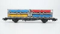 Röwa H0 2014 Tragwagen mit Flachtankcontainern DB