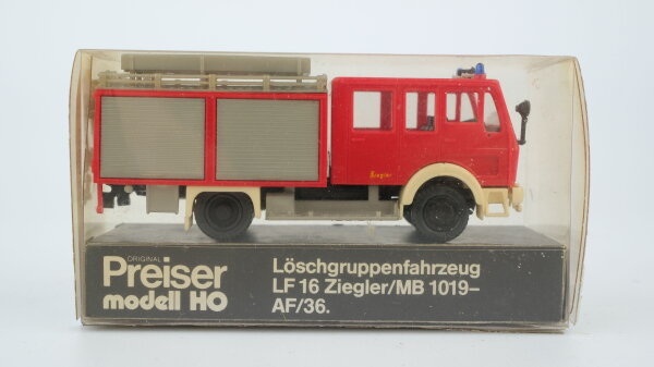 Preiser H0 1129 MB 1019-AF/36 Löschgruppenfahrzeug LF 16 Ziegler