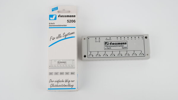 Viessmann 5206 Gleisbesetztmelder 8-fach, ohne Schrauben + Zubehör (in OVP)