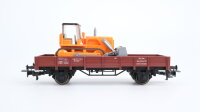 Märklin H0 4424 Niederbordwagen mit Planierraupe DB