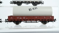 Roco H0 Konvolut Bierwagen "Stuttgarter Hofbräu, Karlsbräu Mannlich" Flachwagen mit Rohr, Hochbordwagen, gedeckter Güterwagen "Freizeit Hobby Spiel" DB/SBB-CFF