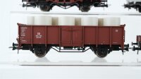 Roco H0 Konvolut Bierwagen "Stuttgarter Hofbräu, Karlsbräu Mannlich" Flachwagen mit Rohr, Hochbordwagen, gedeckter Güterwagen "Freizeit Hobby Spiel" DB/SBB-CFF