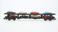 Fleischmann N 8285 Doppelstockw. Autotransport mit 8 PKW DDm 915 DB