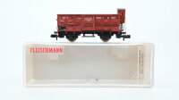 Fleischmann N 8366 Viehwagen mit Bremserhaus Vh 04 DRG