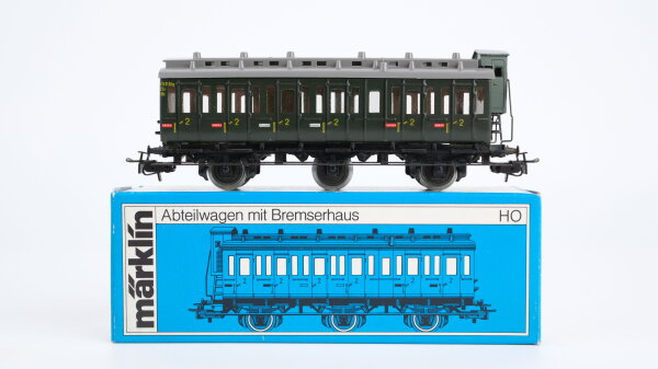 Märklin H0 4005 Abteilwagen mit Bremserhaus 2. Kl.