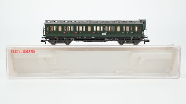 Fleischmann N 8085K Abteilwagen 2. Kl mit Bremserhaus B4 Pr04 DRG