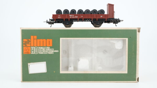 Lima H0 2812 Niederbordwagen mit Stahlrollenladung FS Italia