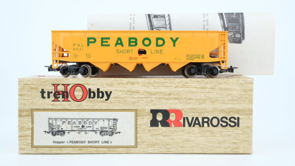 Rivarossi H0 12260 Bausatz offener Güterwagen Peabody (Zusammengebaut)