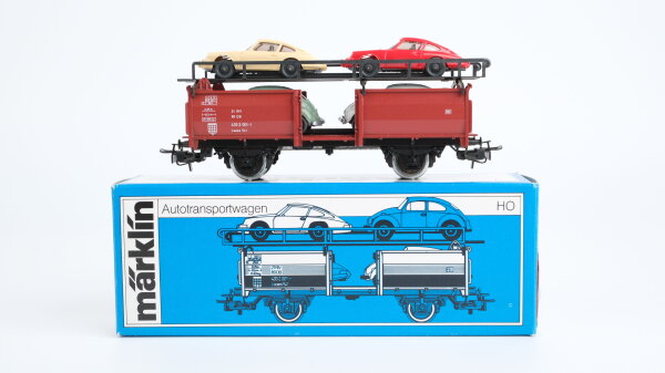 Märklin H0 4613 Autotransportwagen mit 4 PKW DB