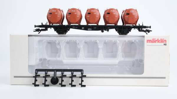 Märklin H0 47673 Behälter-Tragwagen (Containerwagen)  Lbs der SBB