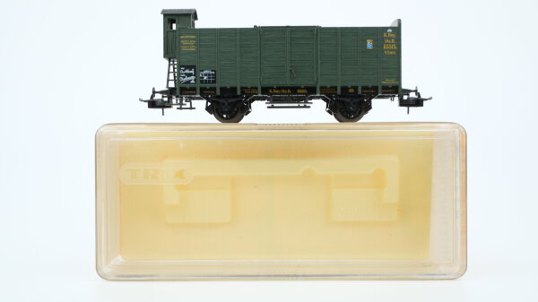 Trix H0 52 3604 00 Hochbordwagen mit Bremsehaus 65515 V0mz. K.Bay.Sts.B.