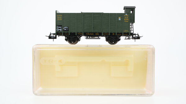 Trix H0 52 3604 00 Hochbordwagen mit Bremsehaus 65515 V0mz. K.Bay.Sts.B.