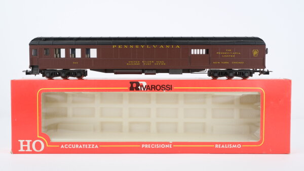 Rivarossi H0 2723 Personen und Gepäckwagen "PENNSYLVANIA" United States Mail Railway Post Office