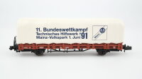 Arnold N 447814 Rungenwagen mit Plane THW Kbs 442 DB