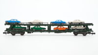 Fleischmann N 8285 Doppelstockw. Autotransport mit 8 PKW DDm 915 DB