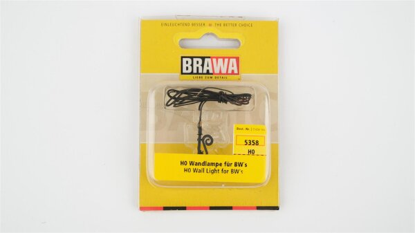 Brawa H0 5358 Verschörkelte Wandlampe mit Schirm für BWs Fabriken etc.
