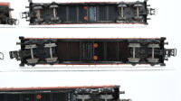 Märklin H0 Konvolut 2 Niederbordwagen 2-achsig, 3 Niederbordwagen 4-achsig DB