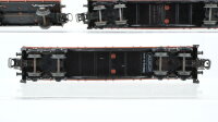 Märklin H0 Konvolut 2 Niederbordwagen 2-achsig, 3 Niederbordwagen 4-achsig DB