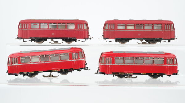 Märklin H0 Konvolut 4 Beiwagen für Schienenbus DB mit Innenbeleuchtung (ungetestet)