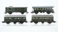 Märklin H0 Konvolut 2 Abteilwagen 2. Kl. 3-achsig, Peronenwagen 2. Kl., Gepäckwagen "3294" Nebenbahn (teilweise Beleuchtet)