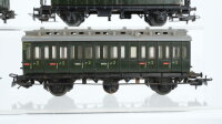 Märklin H0 Konvolut 2 Abteilwagen 2. Kl. 3-achsig, Peronenwagen 2. Kl., Gepäckwagen "3294" Nebenbahn (teilweise Beleuchtet)