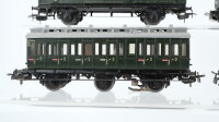 Märklin H0 Konvolut 2 Abteilwagen 2. Kl. 3-achsig, Peronenwagen 2. Kl., Gepäckwagen "3294" Nebenbahn (teilweise Beleuchtet)