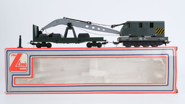 Lima H0 309058 Schwerlastkran mit Schutzwagen DB