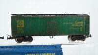 Unbekannt H0 Konvolut Caboose "Baltimore and Ohio" 4-achsig, Box Car "Louisville & Nashville Dixie Line" 4-achsig, Box Car "A.T.S.F." USA