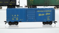 Unbekannt H0 Konvolut Caboose "Baltimore and Ohio" 4-achsig, Box Car "Louisville & Nashville Dixie Line" 4-achsig, Box Car "A.T.S.F." USA