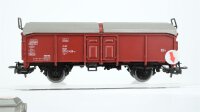 Märklin H0 Konvolut Hochbordwagen mit Bremserhaus, Niederbordwagen, Schiebedachwagen, Schwerlastwagen mit Transformator "AEG" DB
