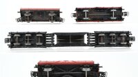 Märklin H0 Konvolut Hochbordwagen mit Bremserhaus, Niederbordwagen, Schiebedachwagen, Schwerlastwagen mit Transformator "AEG" DB