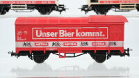 Märklin H0 Konvolut 5 Bierwagen "Pilsener Urquell, Römer Pils, Becks, Astra" DB
