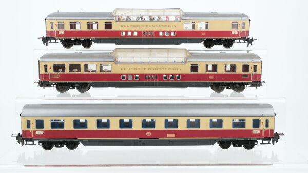 Unbekannt H0 Konvolut 2 Panoramawagen 1. Kl., Abteilwagen 1. Kl DB