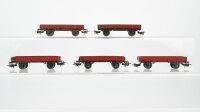Märklin H0 Konvolut 5 Niederbordwagen DB
