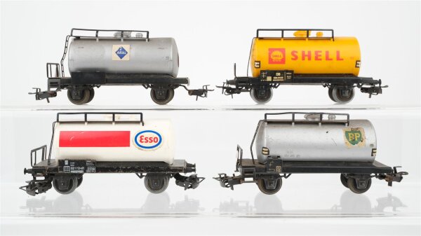 Märklin H0 Konvolut 4 Kesselwagen "Shell, Esso, BP, Aral" DB/u.a.