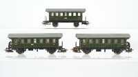 Märklin H0 Konvolut 3 Personenwagen 2. Kl. 2-achsig
