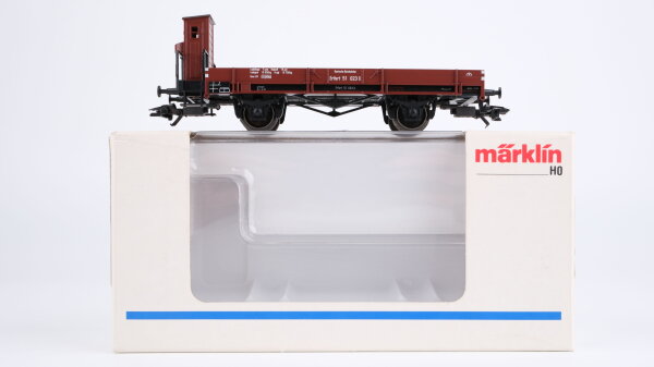 Märklin H0 46071 Niederbordwagen mit Bremserhaus  X der DRG