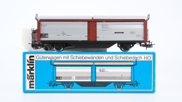 Märklin H0 4633 Güterwagen mit Schiebewänden und Schiebedach DB