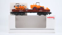 Märklin H0 4474 Niederbordwagen mit Planierraupe und...