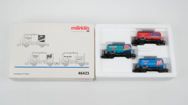 Märklin H0 46423 Kesselwagen-Set "Henkel" DB