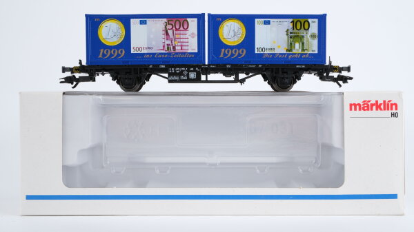 Märklin H0 94056 Behälter-Tragwagen (Containerwagen)  Lgjs der DB