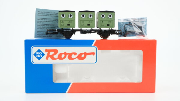 Roco H0 46522 Behältertragewagen (Schwarzkopf) DB