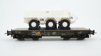Roco H0 46758 Schwerlastwagen Bundeswehr mit Militärfahrzeug DB