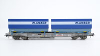 Roco H0 46561 Taschenwagen (mit LKW-Pritschen, PLANZER)...