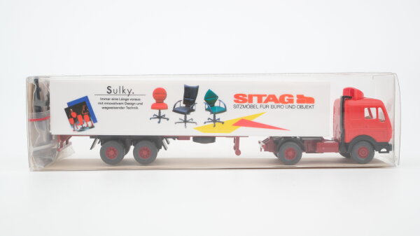 Wiking H0 54229 MB 1626 Sattelzug Sulky Sitag Sitzmöbel