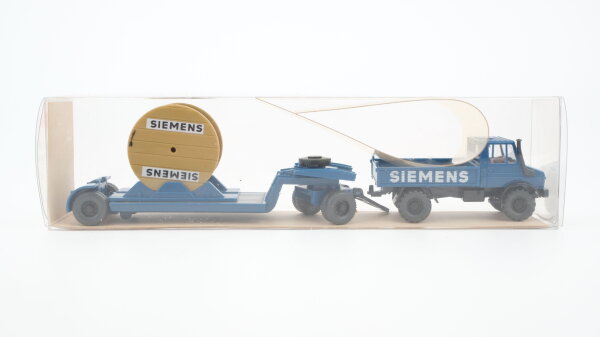 Wiking H0 26502/1 Unimog 1700 L mit Tieflader "Siemens"